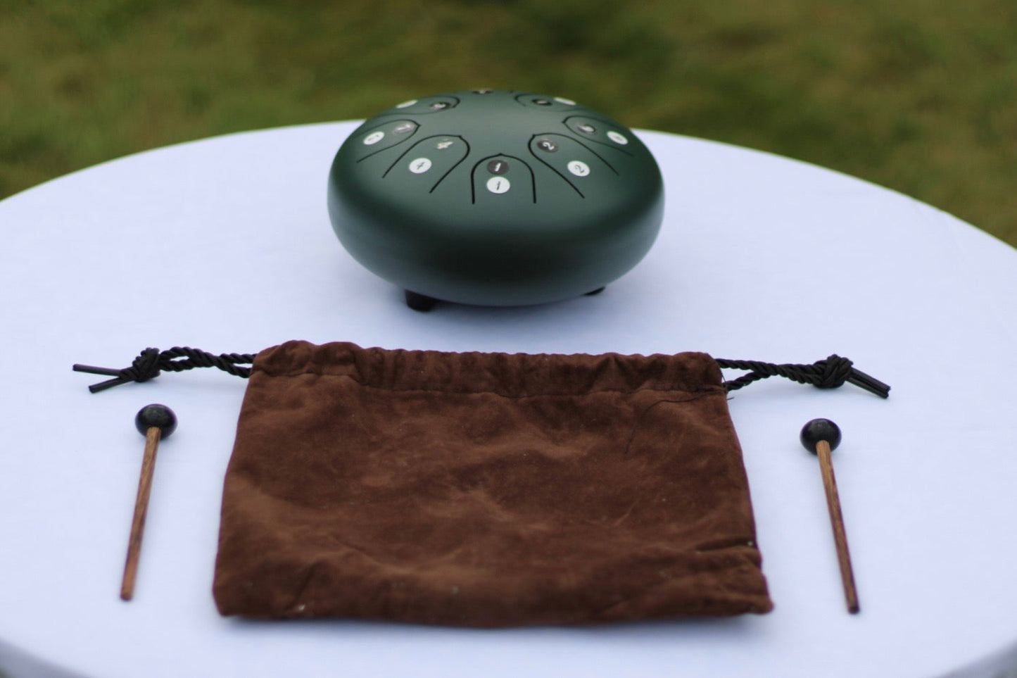 Mini 8-Tone Steel Tongue Green Hand Pan Drum