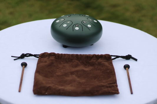 Mini 8-Tone Steel Tongue Green Hand Pan Drum